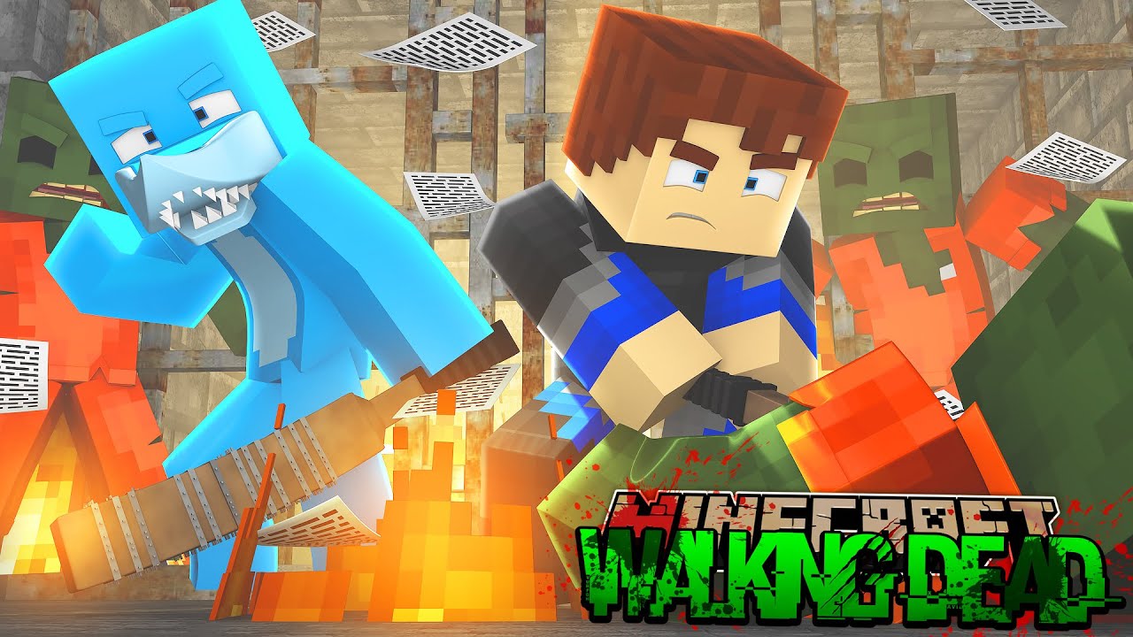 Minecraft THE WALKING DEAD - CLEARING THE PRISON FROM ZOMBIES!!!