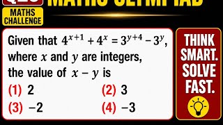 #SIO188 | Maths Olympiad Challenge | Solve Exponential Equation Fast | Integer Solutions Trick |