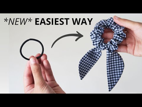 How to Make Scrunchies with Hair Ties (& Bunny Ear Bows!) | Free Sewing Pattern | Beginner DIY