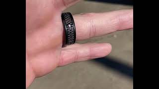 David Yurman Streamline 3 Row Black Diamond Ring Mens 11.5 David Yurman Infinity Knot Ring