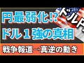 【FX ドル円】円最弱通貨へ転落!? 戦争報道→逆行する為替市場の真相｜ドル1強・通貨強弱を戻し幅で徹底分析！#FX #ドル円 #環境認識