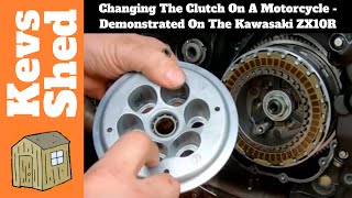 Changing The Clutch On A Motorcycle  Demonstrated On A Kawasaki ZX10R