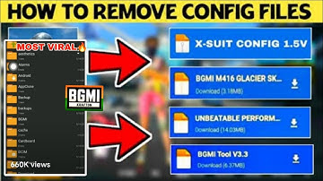 how to remove canfig file in BGMI & PUBGM config file kaise hataye bgmi pubg