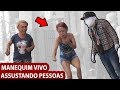 PEGADINHA DO MANEQUIM VIVO ASSUSTANDO PESSOAS - O MELHOR SUSTO