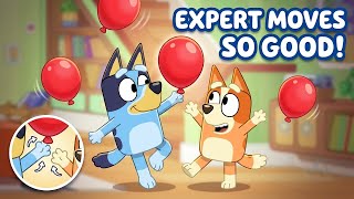 KEEPY UPPY SONG | Bluey Just Dance Battle for Kids 🏆 | Grab a Balloon  | Danny Go! |