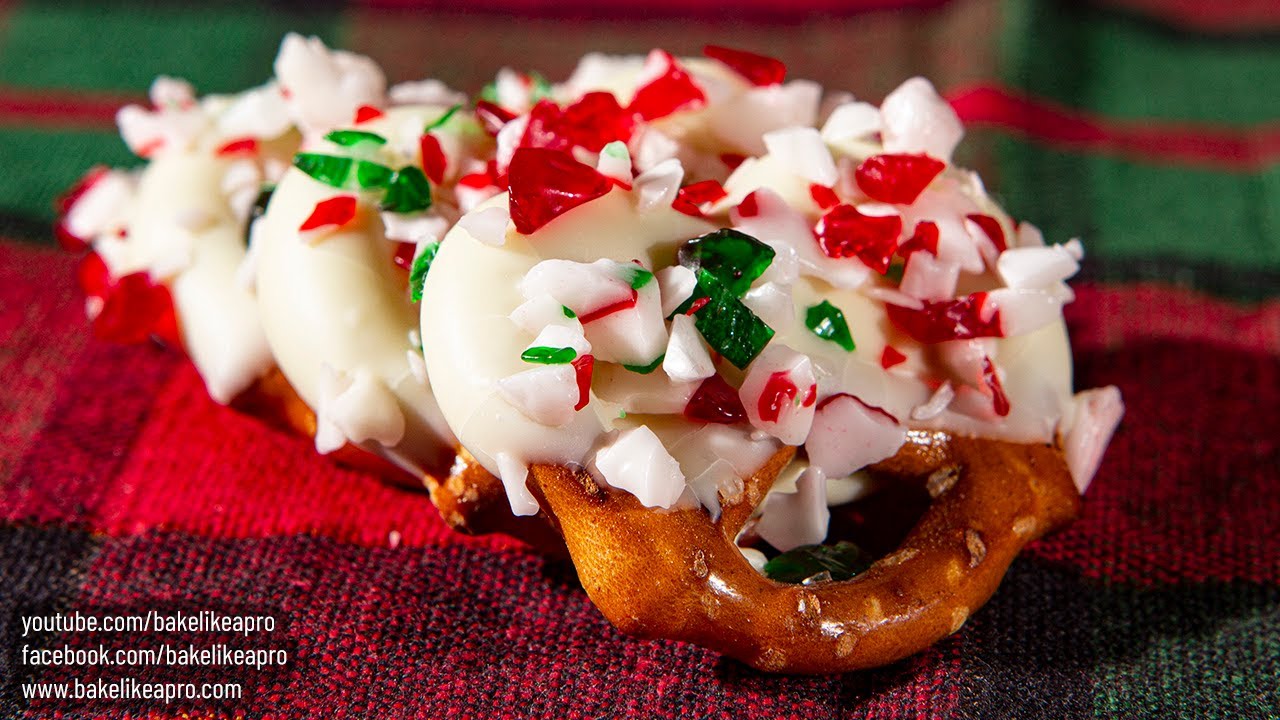 Easy Holiday Chocolate Candy Cane Pretzels Recipe YouTube