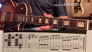 A major scale guitar lesson with tabs