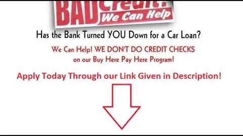 Low down payment no credit check car dealerships near me