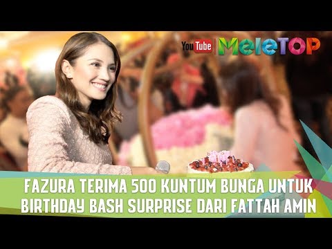 Fazura terima 500 kuntum bunga untuk Birthday Bash surprise dari Fattah Amin