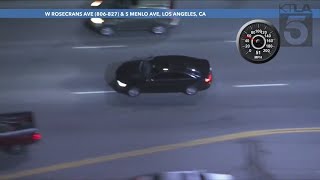 Authorities pursue carjacking suspects in Los Angeles County