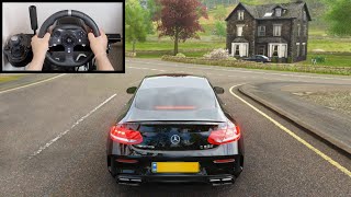 Forza Horizon 4 Drifting Mercedes C63 AMG S Coupe (Steering Wheel + Paddle Shifter) Gameplay