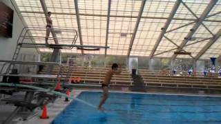 Richard Thai's front double pike 3/4 twist.