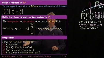 Inner Products and Distance - Linear Algebra - G1