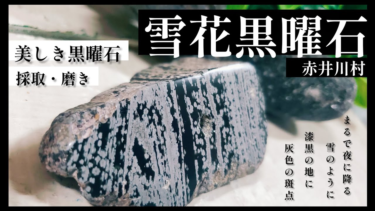 北海道遠軽産黒曜石❤️パワーストーン魔よけスノーフレーク黒曜石を研磨した作品1点 Snowflake Obsidian