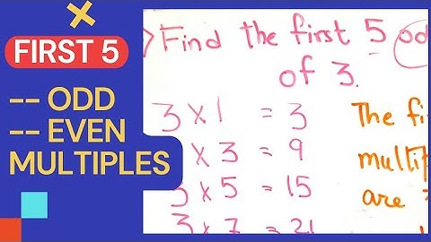 Write first 5 multiples 7 | First 5 Odd multiples | First 5 Even multiples @mathstubelearning123