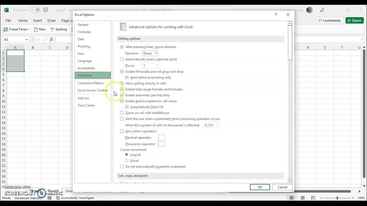How To Disable and Enable For Cell Values In Microsoft