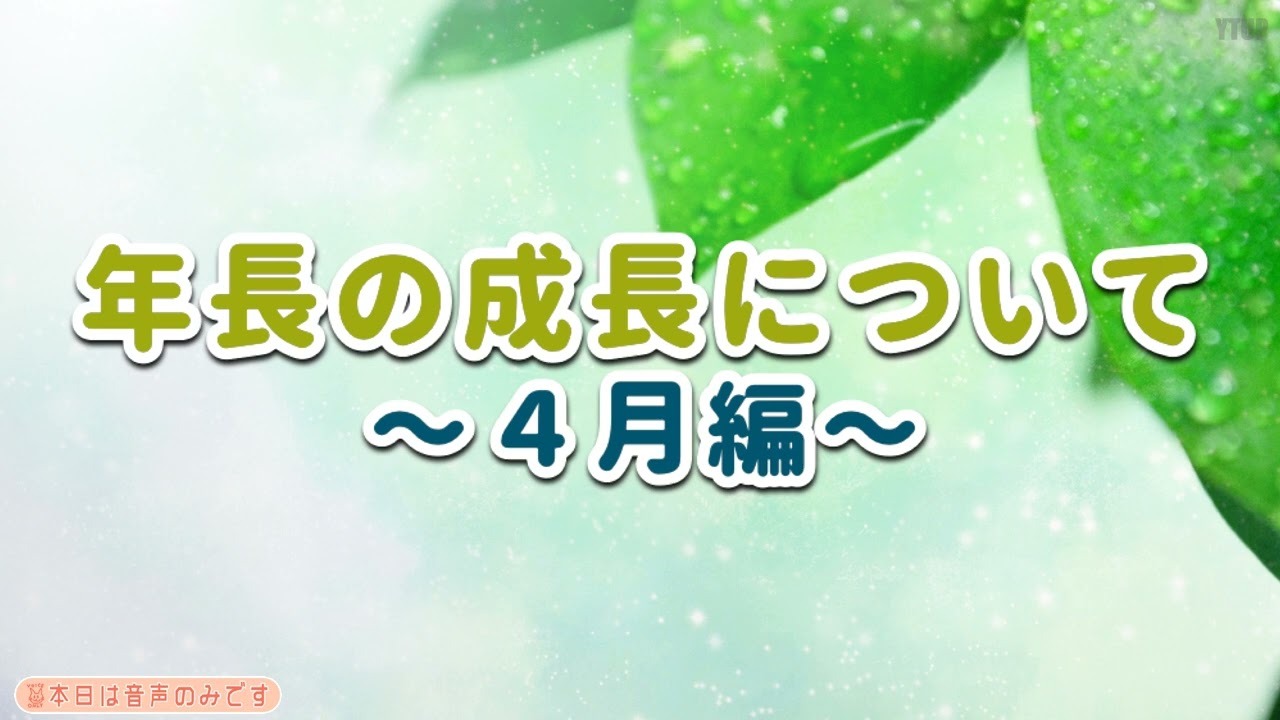 年長の成長について 〜4月編〜