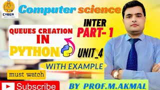 Build Your Own Queue in Python Programming Today! CS Inter: Part-I U#04 Edition-2025