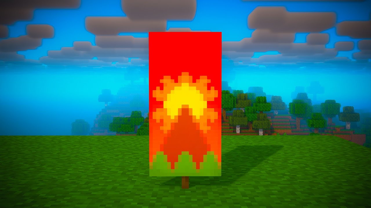 How to Make a SUNSHINE Banner in Minecraft | Easy Banner Tutorial - YouTube