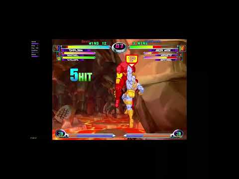 MvC2 Dhalsim 279%+ double inferno K.O. combo vs Sentinel, sequences  (with Sent & Cyclops assists)
