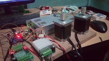 1st Test by arduino uno & GRBL with Nema 23 stepper motor