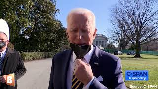 Biden Removes Mask in Front of Reporters: 