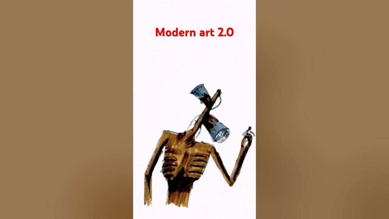 Realistic siren head drawing amazing drawing Modern Art 2.0 