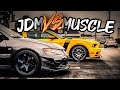 MUSCLE VS. IMPORT [CRAZY TURBO TUNER CARS!]