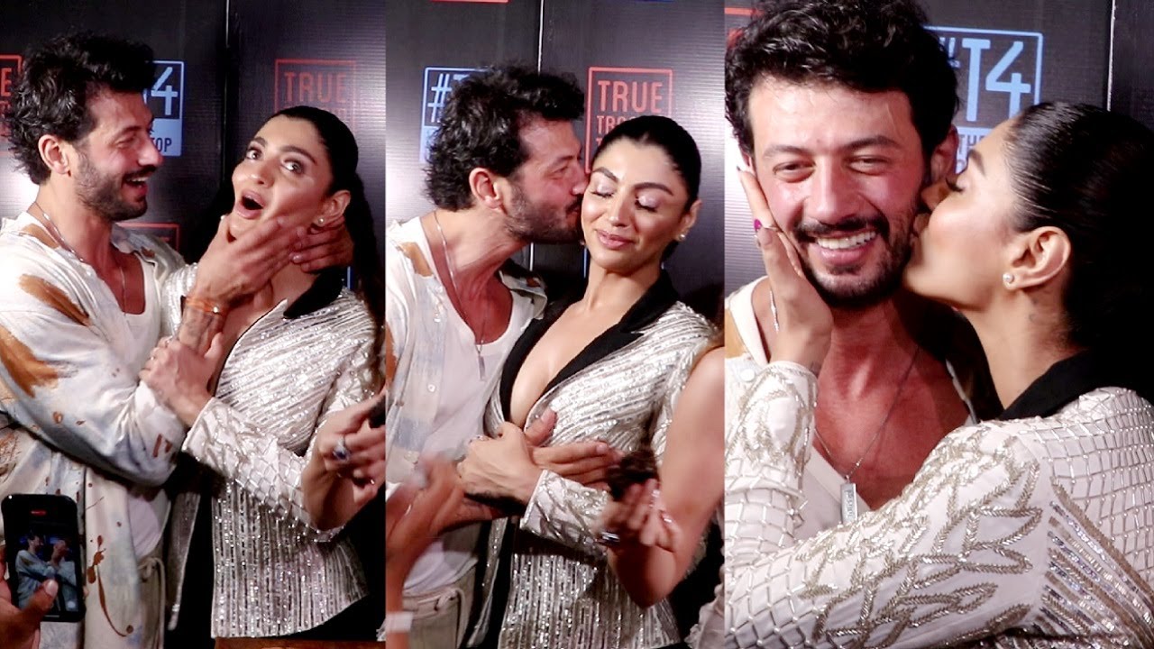 Akanksha Puri And Jad Hadid Kisses Each Other Before Paps At  Palak Purswani Birthday Bash