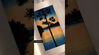Sunset Reflection Painting || Created To Create Art ||