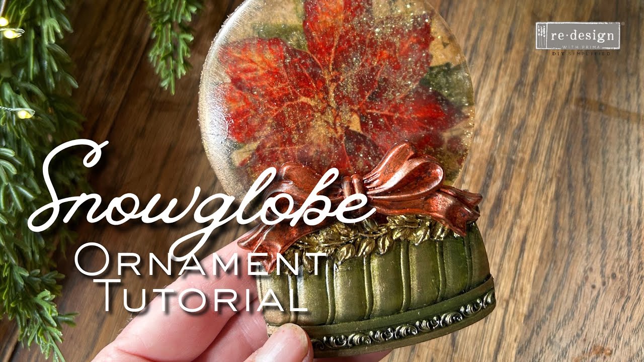 Создаём светящиеся рождественские украшения с помощью декупажа и смолы | Мастер-класс по созданию...