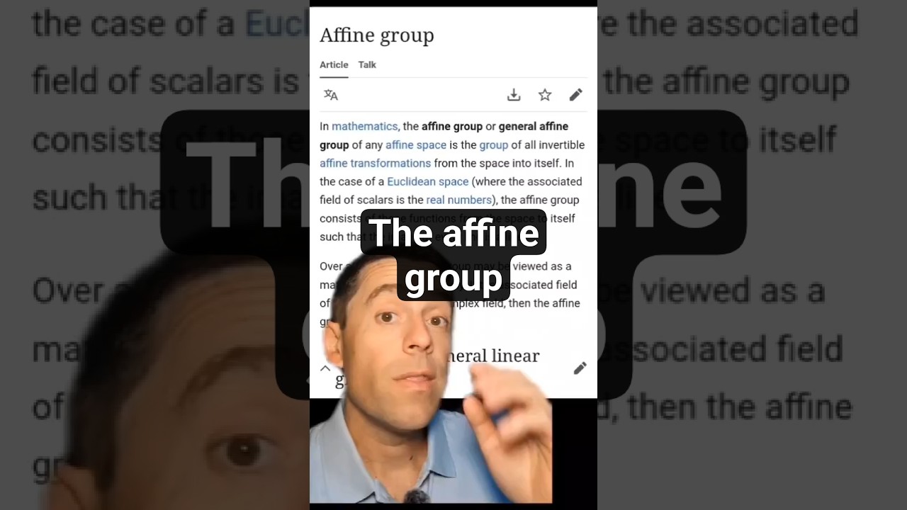 The affine group in abstract algebra #math #abstractalgebra #grouptheory #geometry #stem