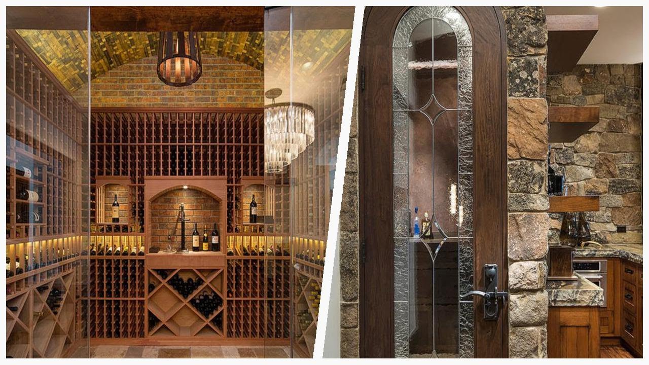 75 Brown Travertine Floor Wine Cellar Design ⭐️ - YouTube