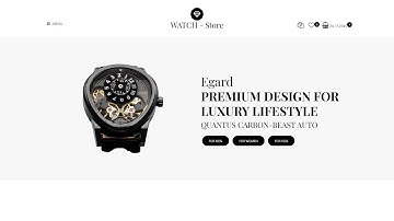Watch Website | E-commerce Website using HTML , CSS and jQuery | Part 2 (Home Section)