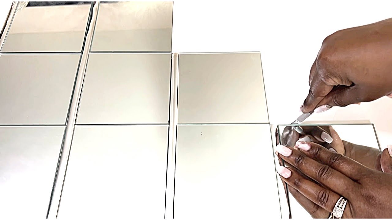 DIY ENTRYWAY ACCENT WALL USING DOLLAR TREE MIRRORS