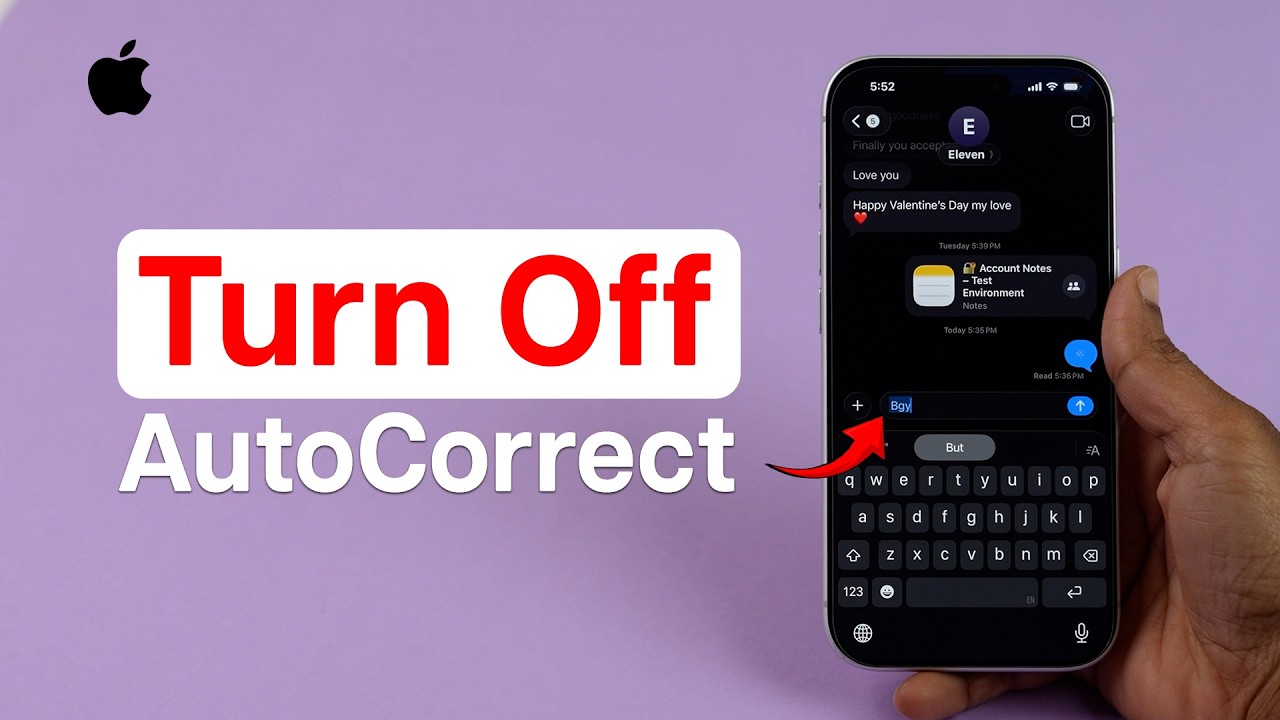 How To Turn Off AutoCorrect on iPhone (iOS 26)? - YouTube