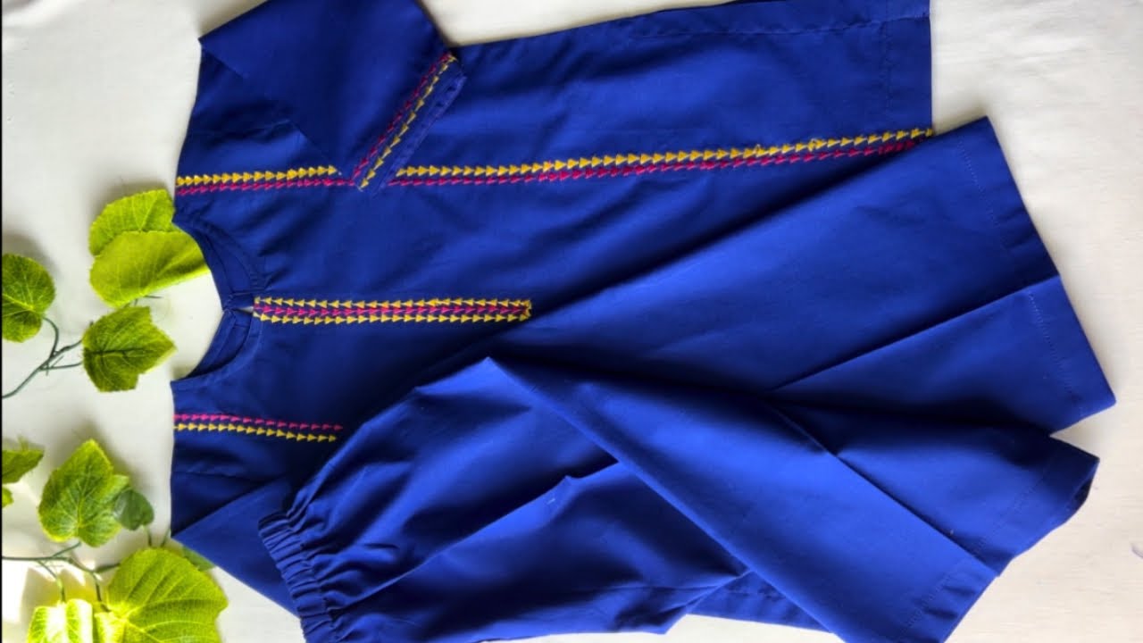 Beautiful  Brand style kurta with trouser || Baby Dress design For Eid