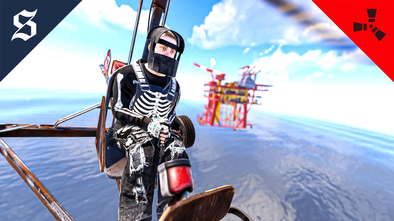 stealing oil rig runs, first raid and a strange cargo run 🤠 - RUST SOLO ...