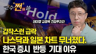 갑작스런 주가 폭락, 한국 증시 "반등 기대 이유" / 급등한 조선주와 전선주 매도는 이렇게 하세요 | 데이짱 김영옥 전업투자자