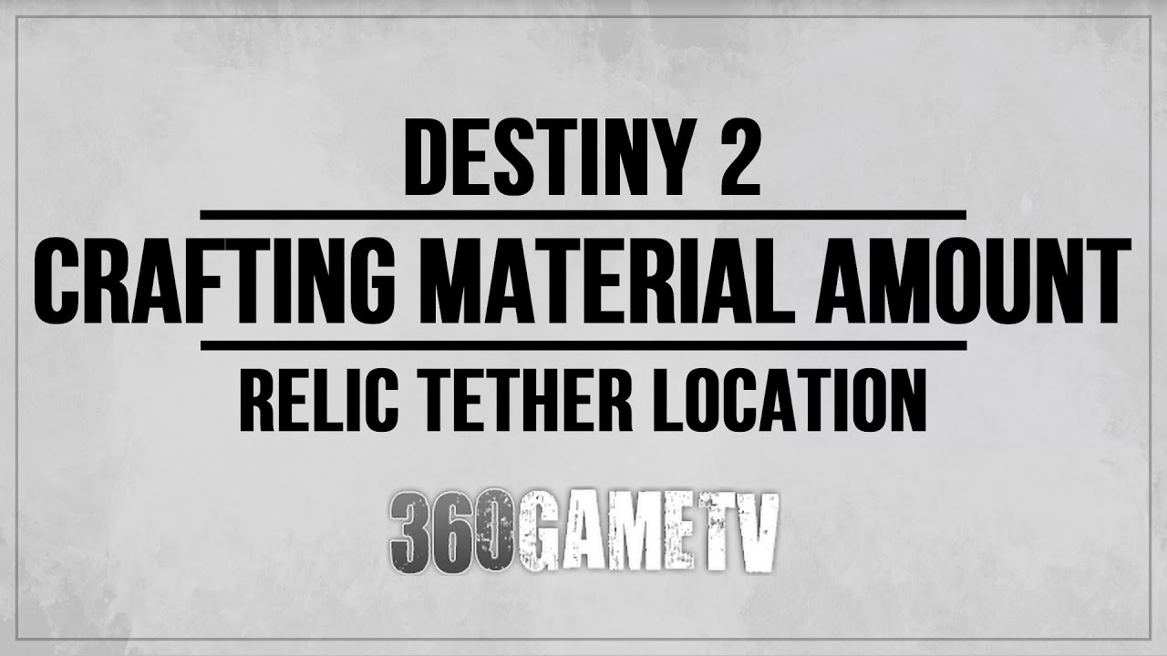 Crafting Material You can finally see how much you have Relic