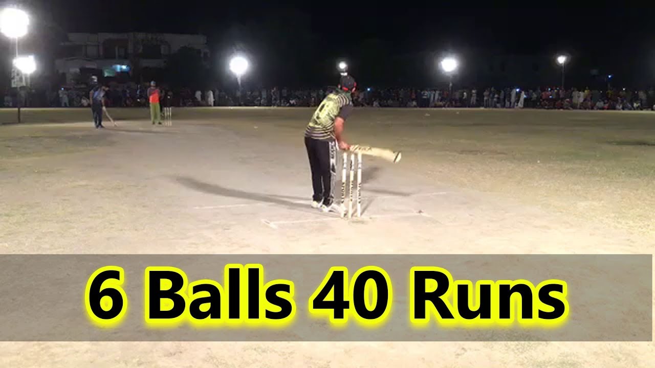 6 Balls 40 Runs Best Match in Tape ball Cricket History YouTube