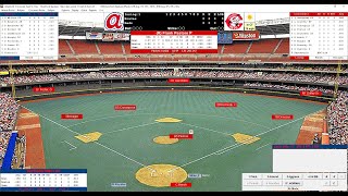 Action PC Baseball 2022 first game '80 Braves @ Reds