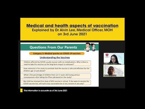 Medical and health aspects of vaccination – explained by Dr Alvin Lee, MOH