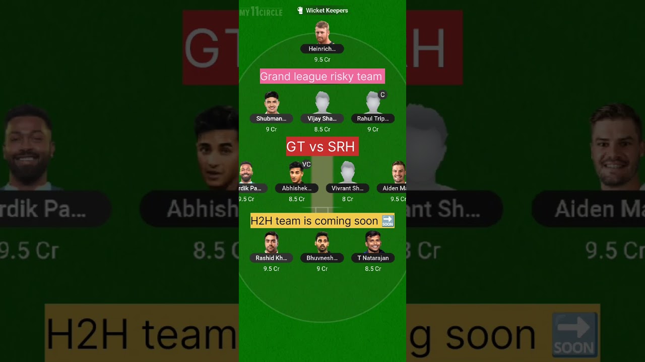 RCB vs RR grand league risky team today match 💪 