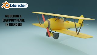 Blender Modeling - Low Poly Plane - Timelapse