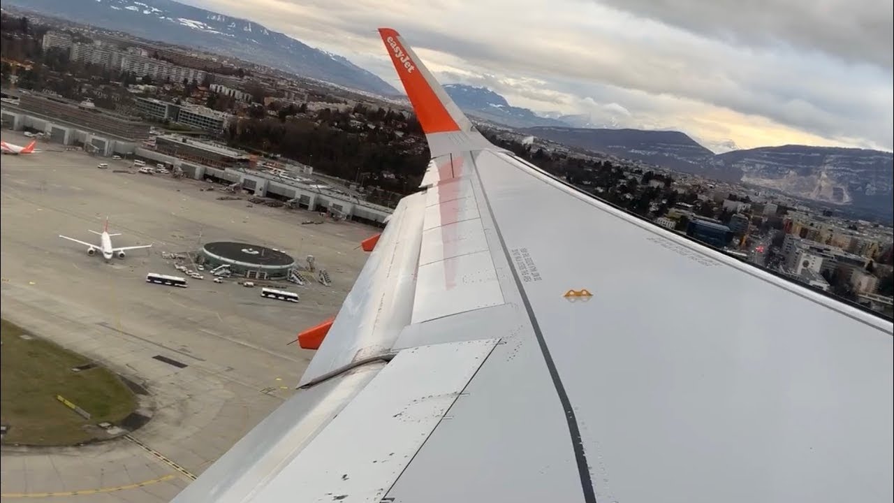 TERMINAL VIEW easyJet A320 Takeoff from Geneva Airport YouTube