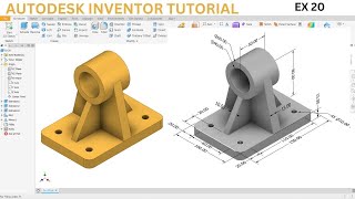 Autodesk Inventor 3D Modeling Tutorial: Ex 20 | Tutorial Series for Design Excellence!"