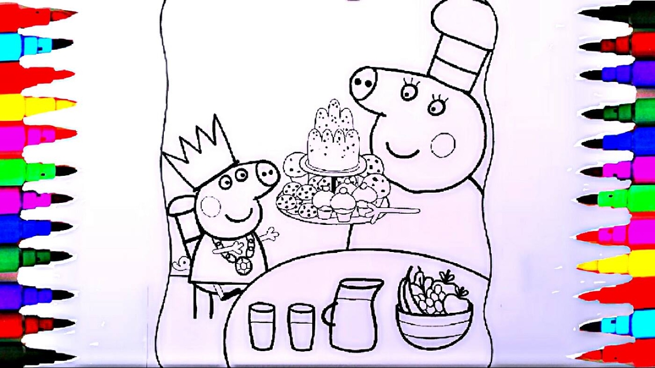 PEPPA PIG Coloring Book Pages Kids Fun Art Activities ...