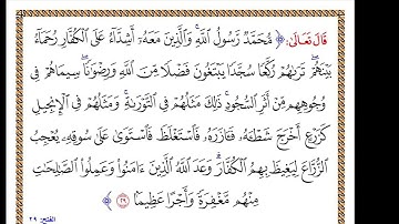 سورة الفتح ( مُّحَمَّدٌ رَّسُولُ اللَّهِ ۚ