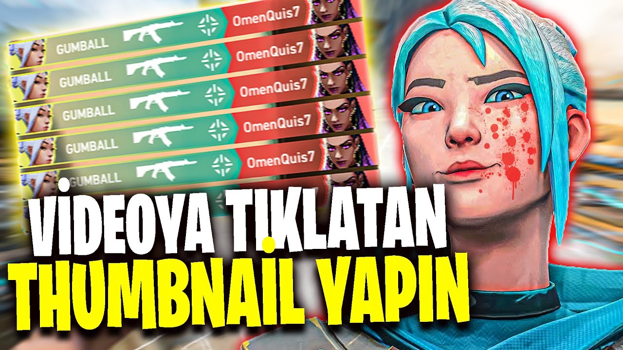 5 Dakikada VALORANT THUMBNAIL Yapımı 🔥 | Photoshop